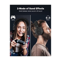 سماعة الألعاب اللاسلكية مع صوت مكاني ثلاثي الأبعاد Inwa Wireless Gaming Headset, Gaming Headphones with 3D Spatial Audio, 50MM Speaker, Protein Soft Earmuffs, Detachable Noise Cancelling Mic, for PS5/4 PC Phone Switch, Only Wired Mode for Xbox Series