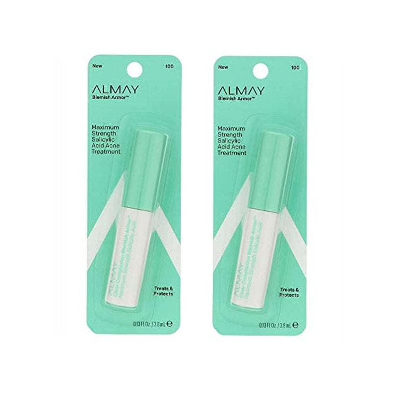 مجموعة من عبوتين من ألماي لعلاج حب الشباب بحمض الساليسيليك لبشرة نقية Pack of 2 Almay Clear Complexion Blemish Armor Salicylic Acid Acne Treatment, 1002