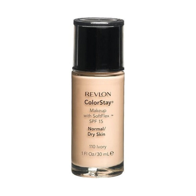 ريفلون كولورستاي مكياج مع سوفت فليكس للبشرة العادية / الجافة عاجي 110 Revlon ColorStay Makeup with SoftFlex, Normal/Dry Skin, Ivory 110, 1 Ounce