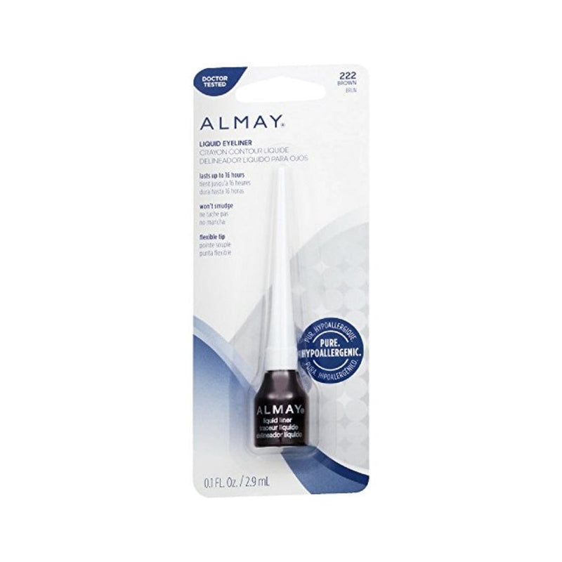 خط تحديد العيون السائل من ألماي Almay Eyeliner Liquid Line, Brown [222], 0.1 oz (Pack of 5)