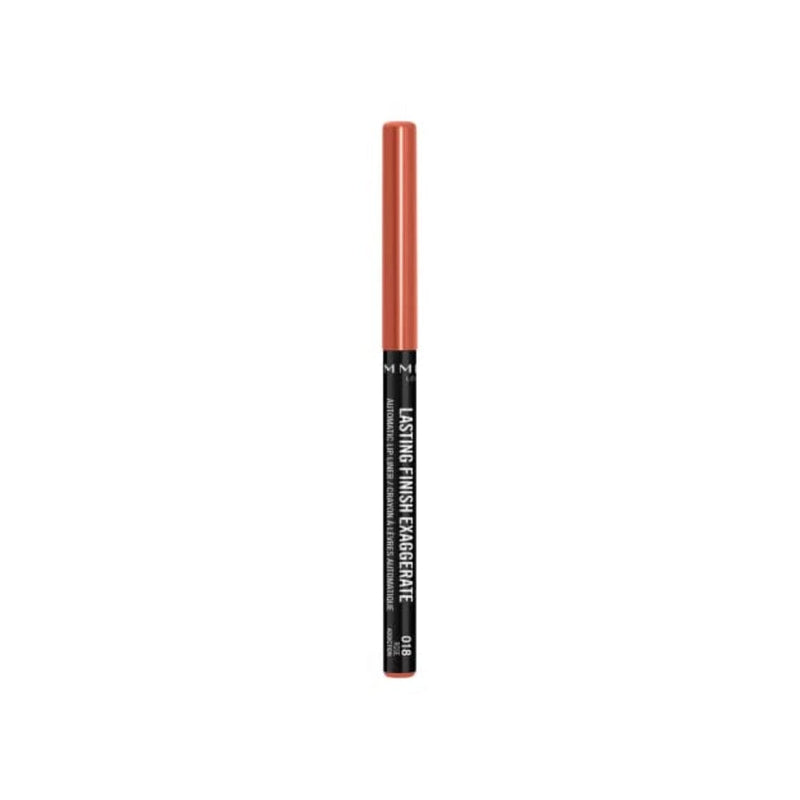 قلم تحديد الشفاه الأوتوماتيكي إكساجيريت لاستينج فينيش من ريميل Rimmel Lasting Finish Exaggerate Automatic Lip Liner - Rich, Smooth Formula for Long Lasting Lip Looks - 018 Rose Addiction, .01oz