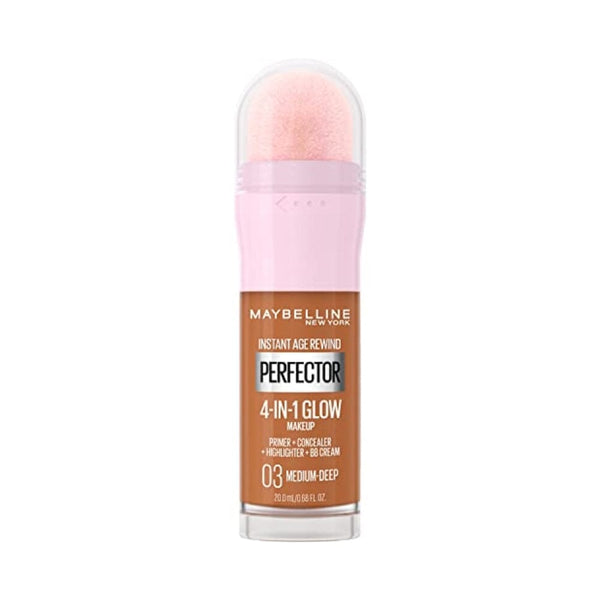 مكياج ميبيلين نيويورك إنستانت إيج ريويند 4 في 1 جلو ميك أب Maybelline New York Instant Age Rewind Instant Perfector 4-In-1 Glow Makeup, Medium/Deep