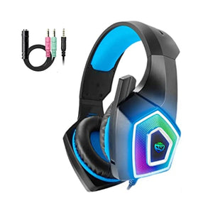 Gaming Headset PS4 Headset, Xbox Headset with 7.1 Surround Sound, Gaming  Headphones with Noise Cancelling Mic RGB Light Memory Earmuffs for PC, PS5