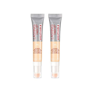 خافي عيوب البشرة يدوم طويلاً من ريميل Rimmel Lasting Finish Breathable Concealer, Light Ivory, 0.23 Fl Oz, Pack of 2