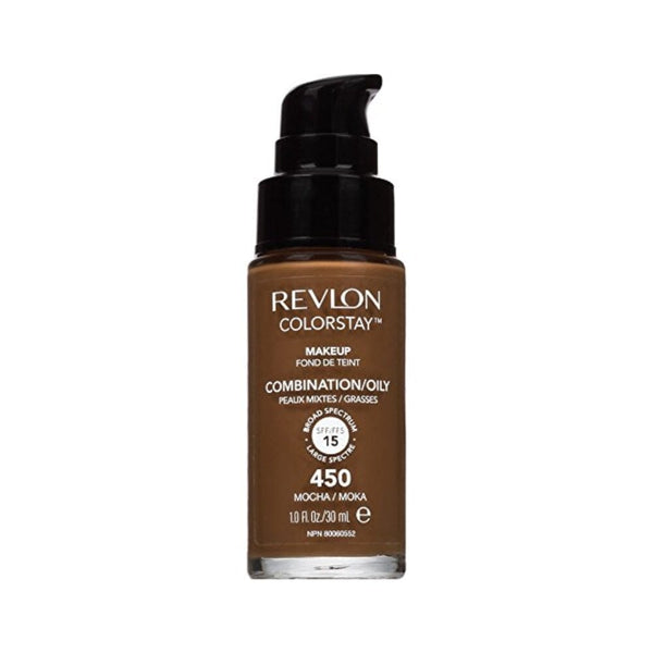 مكياج ريفلون كولورستاي للبشرة المختلطة / الزيتية زجاجة موكا سعة 1 أونصة Revlon Colorstay Makeup for Combination/Oily Skin, Mocha, 1-Ounce Bottle