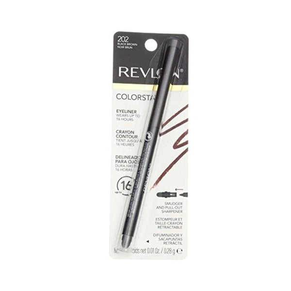 ريفلون قلم تحديد العيون كولورستاي أسود بني Revlon ColorStay Eyeliner Pencil, Black Brown 202, .01 oz