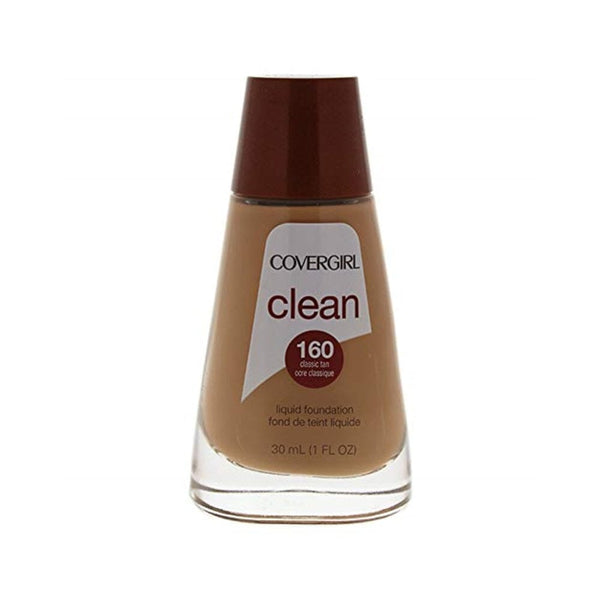 كريم أساس كوفر جيرل للمكياج النظيف 160 تان كلاسيكي Covergirl Clean Makeup Foundation 160 Classic Tan