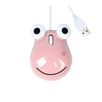 ماوس سلكي لطيف على شكل ضفدع OTYSRH Wired Mouse Cute Animal Cartoon Pink Frog Shaped Mouse Small USB Corded Optical Mouse 1600 DPI Portable Travel Mini Mice for Computer/PC/Laptop/Tablet/Mac for Kids/Girls/Adults