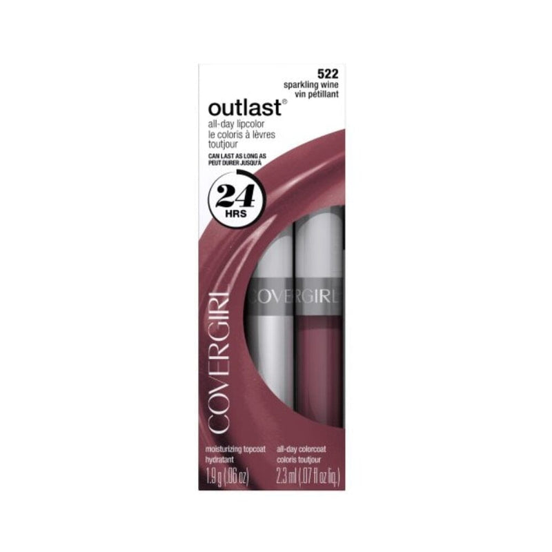 كوفر جيرل - لون الشفاه طوال اليوم بخطوتين نبيذ فوار CoverGirl Outlast All Day Two Step Lipcolor, Sparkling Wine 522, 0.13 Ounce