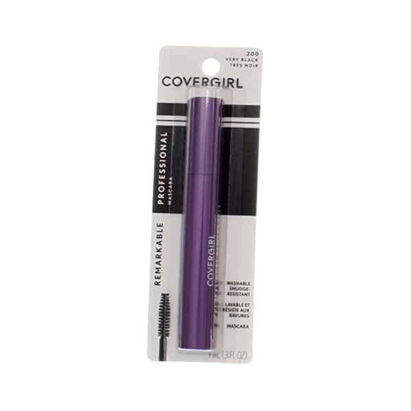 ماسكارا احترافية رائعة قابلة للغسل CoverGirl Professional Remarkable Washable Mascara, Very Black [200] 0.30 oz (Pack of 3)