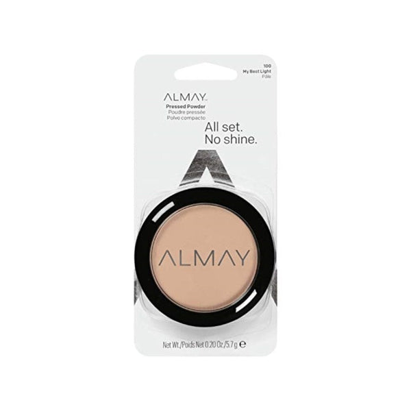 بودرة ألماي المضغوطة أول سيت نو شاين Almay Pressed Powder All Set No Shine, My Best Light [100] 0.20 oz