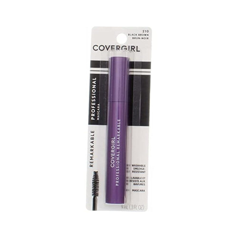 ماسكارا احترافية رائعة قابلة للغسل من كوفرجيرل COVERGIRL Professional Remarkable Washable Mascara, Black Brown [210] 0.30 oz (Pack of 6)