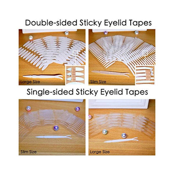 ملصقات أشرطة الجفن الطبيعية غير المرئية أحادية / مزدوجة الجانب 6 Packs Natural Invisible Single/Double Side Eyelid Tapes Stickers, Medical-use Fiber Eyelid Strips, Instant Lift Eye Lid Without Surgery, Perfect for Hooded, Droopy, Uneven, Mono-eyelids