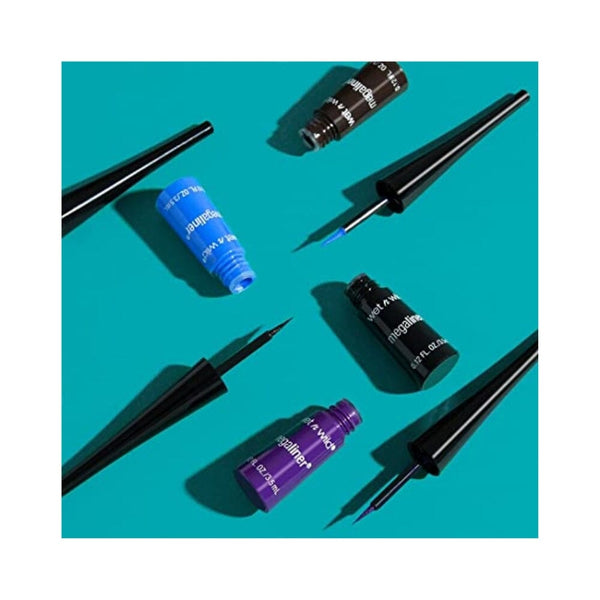 ايلاينر سائل ويت ان وايلد اسود (عبوة من قطعتين) wet n wild Megaliner Liquid Eyeliner 871a Black, 0.12 Ounce 146781 (Pack of 2)