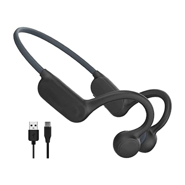 سماعات أذن رياضية لاسلكية CVILUX Bone Conduction Headphones, Open Ear Headphones Sports Wireless Earphones, Bluetooth Headphones with Built-in Mic,Up to 8 Hours Playtime,Waterproof Earphones for Running Cycling Workouts-Black