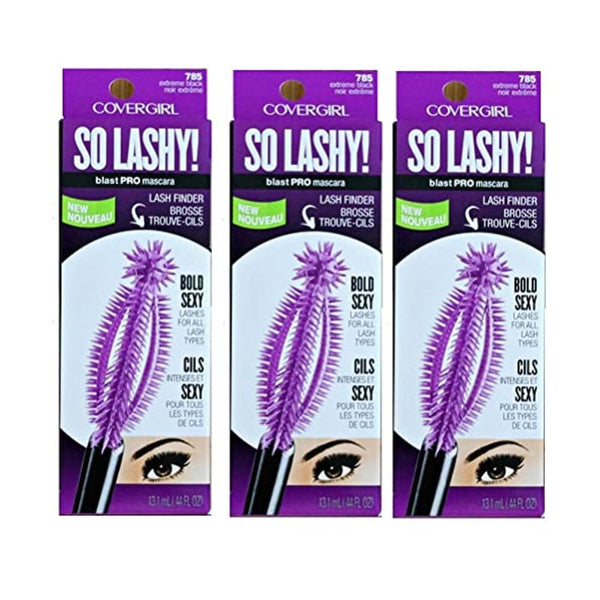 عبوة من 3 قطع - ماسكارا سو لاشي بلاست برو إكستريم بلاك 785 Pack of 3 CoverGirl So Lashy blast PRO Mascara, Extreme Black 785