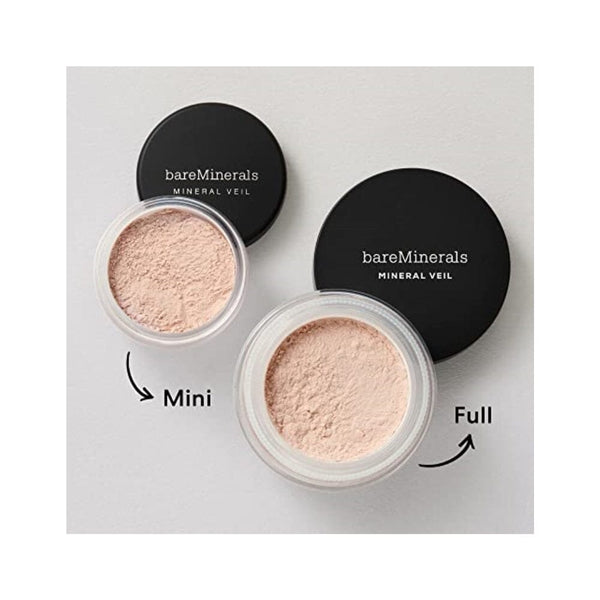 مسحوق إعداد الحجاب المعدني من بار مينيرالز bareMinerals Mineral Veil Setting Powder, Weightless Talc-Free Finishing Powder Makeup, Extends Makeup Wear, Vegan