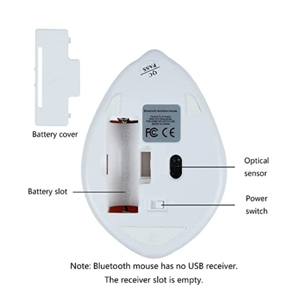 ماوس لاسلكي يعمل بالبلوتوث وردي على شكل الهامستر Wireless Mouse Bluetooth Mouse Pink Cute Cartoon Animal Hamster Shape Silent Small Cordless Mouse Portable 1200 DPI Mice for Computer/PC/Mac/Laptop/iPhone/Android/Chromebook/Tablet (No Receiver)