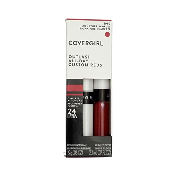 لون الشفاه كوفرجيرل أوتلاست أول داي كوستوم ريدزCOVERGIRL Outlast All-Day Custom Reds Lip Color, Signature Scarlet (Pack of 4)