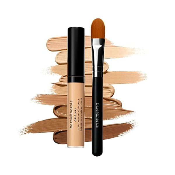 خافي عيوب معدني سائل أصلي من بار مينيرالز bareMinerals Original Liquid Mineral Concealer, Brightening Dark Circle Eye Concealer, Reduces Look of Fine Lines, Buildable Coverage, Vegan