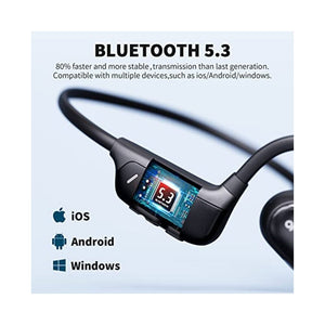 سماعات بلوتوث سماعات أذن مفتوحة CXK Bone Conduction Headphones Bluetooth Earbuds Open Ear Headphones Bluetooth 5.3 Earbuds with 15H Playtime IPX6 Waterproof Wireless Earbuds HD Sound Wireless Earphones