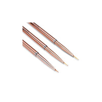 مجموعة فرش فنية من فرشاة تصميم فن الأظافر Nail Art Liner Brushes Set, JASSINS Nail Art Design Brush,Striping Thin Long Line Pen（7mm/9mm/11mm） (Rose Gold)