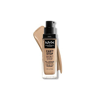 كريم الأساس تغطية كاملة لمدة 24 ساعة بلمسة نهائية غير لامعة - بوف NYX PROFESSIONAL MAKEUP Can't Stop Won't Stop Foundation, 24h Full Coverage Matte Finish - Buff