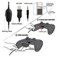 سماعة رأس ستيريو للألعاب لنينتندو سويتش DIWUER Stereo Gaming Headset for Nintendo Switch, PS4, Xbox One with Noise Cancelling Mic, Soft Earmuffs Surround Sound Over Ear Headphones with LED Light for PC, Mac, Laptop (Blue)