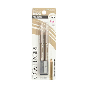 محدد الحواجب ومحدد العيون أشقر ناعم CoverGirl Brow & Eye Makers Brow Shaper & Eyeliner, Soft Blonde 520, .06 oz (Pack of 11)