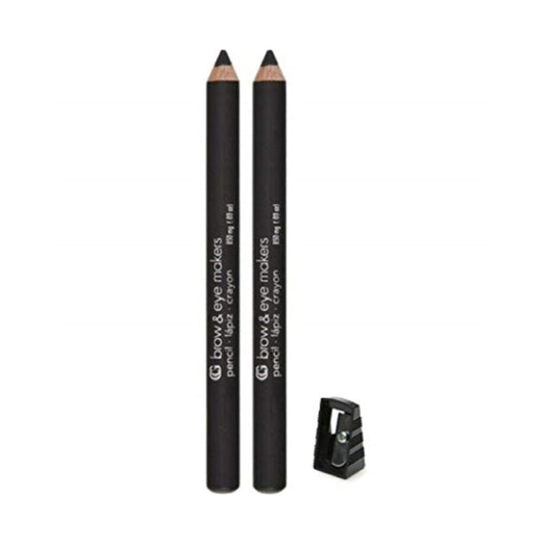 محدد عيون وتشكيل الحواجب الاحترافي CoverGirl Professional Brow & Eye Makers Brow Shaper & Eyeliner, Midnight Black 500, .06 oz (Pack of 28)