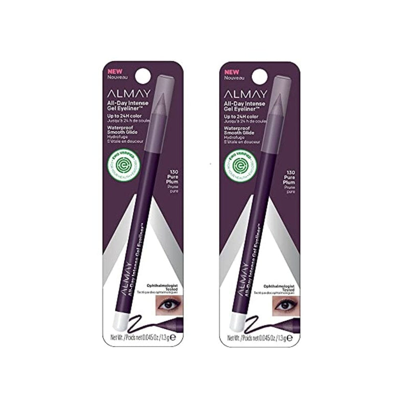 مجموعة مكونة من قطعتين من محدد عيون جل مكثف طوال اليوم من ألماي Pack of 2 Almay All-Day Intense Gel Eyeliner, Pure Plum 130