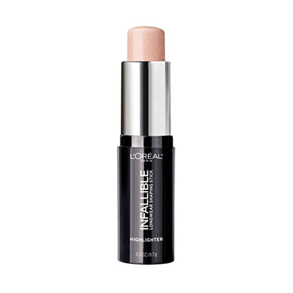 قلم تحديد المكياج من لوريال باريس إنفاليبل طويل الثبات يدوم حتى 24 ساعة L'Oreal Paris Makeup Infallible Longwear Highlighter Shaping Stick, Up to 24hr Wear, Buildable Cream Highlighter Stick, 41 Slay in Rose, 0.3 oz.