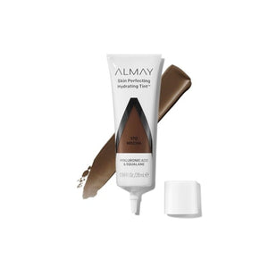 صبغة كريم أساس سائل مرطب من ألماي Almay Hydrating Liquid Foundation Tint, Lightweight with Light Coverage, Naturally Dewy Finish, Hypoallergenic, Dermatologist Tested, Fragrance Free, 170 Mocha, 0.94 fl oz.