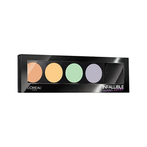 مجموعة تصحيح لون الغطاء الكلي من لوريال باريس انفاليبل L'Oréal Paris Infallible Total Cover Color Correcting Kit, 0.17 oz.