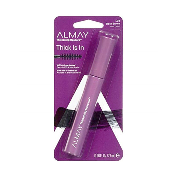 ألماي ماسكارا كثيفة باللون الأسود والبني [403] 0.26 أونصة (عبوة من 3 قطع) Almay Thickening Mascara, Black Brown [403] 0.26 oz (Pack of 3)