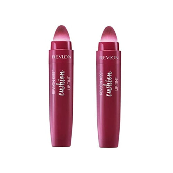 مجموعة من قطعتين ريفلون كيس وسادة للشفاه نوتي موف 230 Pack of 2 Revlon Kiss Cushion Lip Tint, Naughty Mauve 230