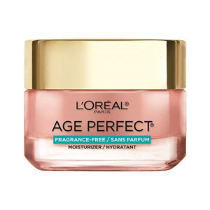 مرطب للوجه مضاد للشيخوخة من لوريال باريس إيج بيرفكت روزي تون مضاد للشيخوخة L'Oreal Paris Age Perfect Rosy Tone Anti-Aging Face Moisturizer, Renew & Revive Healthy Tone, Fragrance Free, 1.7 oz