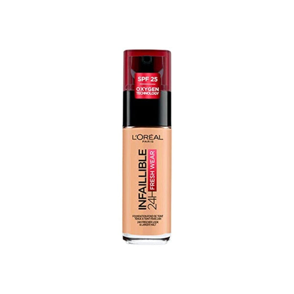 كريم اساس من لوريال باريس انفاليبل 24 ساعة - 200 جولدن ساند L'Oreal Paris Infallible 24H Foundation, 200 Golden Sand, 30 ml