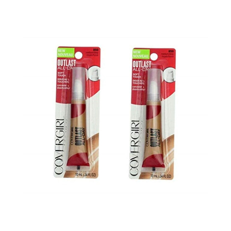 مجموعة مكونة من قطعتين خافي عيوب البشرة Pack of 2 CoverGirl Outlast All-Day Soft Touch Concealer, Medium/Deep 850