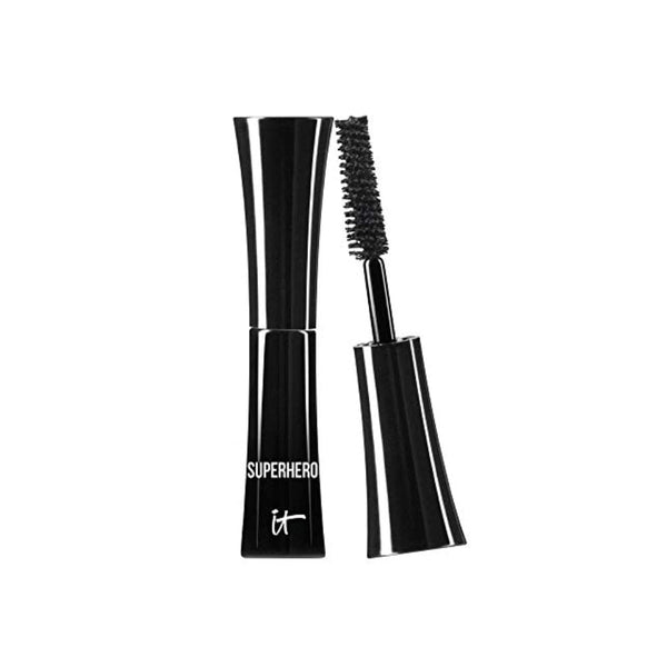 ماسكارا سوبر هيرو من آي تي كوزمتكس IT Cosmetics Superhero Mascara, Super Black - Travel Size - Elastic Stretch Volumizing & Lengthening Mascara - Lifts, Separates & Conditions Lashes - With Collagen, Biotin & Peptides - 0.17 fl oz