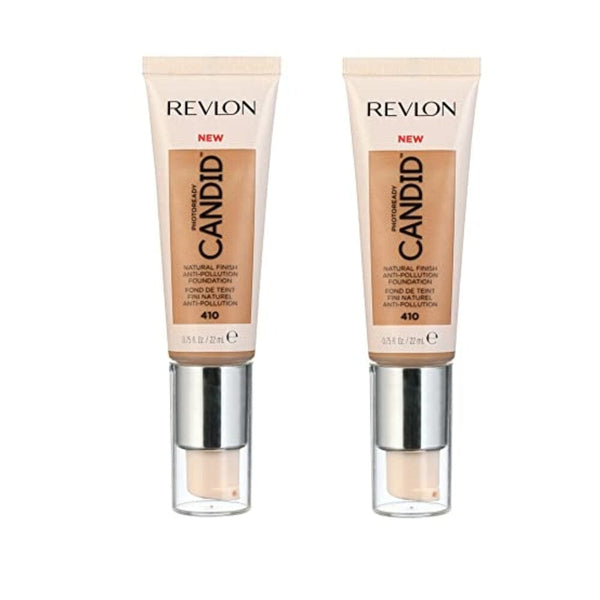 حزمة من قطعتين كريم أساس فوتوريدي كانديد ناتشورال فينيش توست 410 Pack of 2 Revlon PhotoReady Candid Natural Finish Foundation, Toast 410