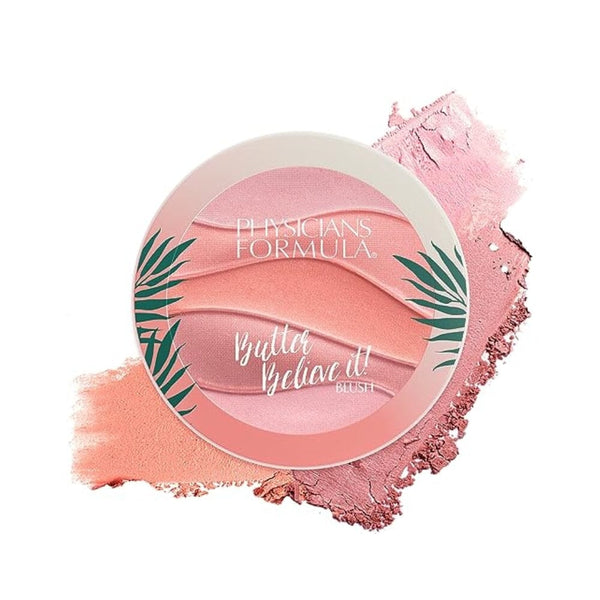 بودرة أحمر الخدود من فيزيشينز فورميولا باتر | زبدة المورومورو للبشرة الحساسة Physicians Formula Butter Believe It Blush Makeup Powder, Pink Sands | Murumuru Butter | For Sensitive Skin | Dermatologist Tested, Clinicially Tested