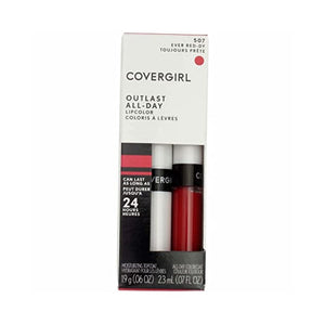 أحمر الشفاه طوال اليوم على الإطلاق (عبوة من 3 قطع) CoverGirl Outlast All Day Lipcolor, Ever Red-dy [507] 1 ea (Pack of 3)
