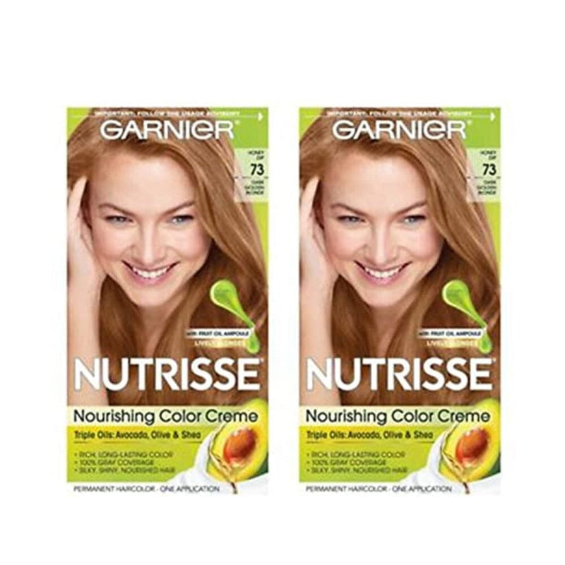 صبغة شعر جارنييه 73 أشقر ذهبي داكن 1 لكل عبوة (عبوة من قطعتين) Garnier Nutrisse Haircolor, 73 Dark Golden Blonde 1 ea (Pack of 2)