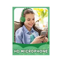 سماعات سيمجار للأطفال مزودة بتقنية البلوتوث مع ميكروفون SIMJAR Kids Bluetooth Headphones with Microphone for School, Dinosaur Over-Ear Kids Wireless Headphones with Volume Limiter 94dB, Foldable Adjustable Headband for iPad/Airplane/Travel/Tablet (Green)