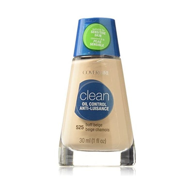 مكياج سائل نظيف من كوفرجيرل بيج باف (عرض) 125 COVERGIRL Clean Liquid Makeup, Buff Beige (W) 125, 1.0-Ounce Bottles (Pack of 2)