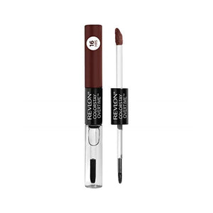 أحمر شفاه سائل مع ملمع شفاه نقي من ريفلون Liquid Lipstick with Clear Lip Gloss by Revlon, ColorStay Face Makeup, Overtime Lipcolor, Dual Ended with Vitamin E in Nude, No Coffee Break (570), 0.07 Oz