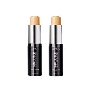 عبوة مكونة من قطعتين قلم تحديد من لوريال انفاليبل لونغوير Pack of 2 L'OREAL Infallible Longwear Highlighter Shaping Stick, Gold is Cold #42