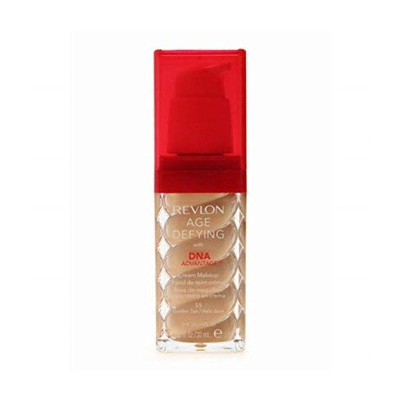 كريم أساس ريفلون لمقاومة علامات التقدم في العمر مع ميزة الحمض النووي تان ذهبي Revlon Age Defying Foundation with DNA Advantage, Golden Tan, 1 Fluid Ounce