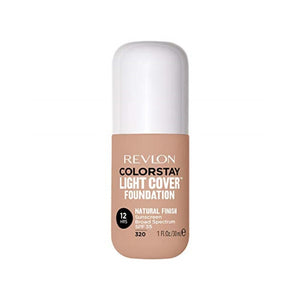 كريم أساس سائل طويل الأمد عديم الوزن مع عامل حماية من الشمس Revlon ColorStay Light Cover Liquid Foundation, Hydrating Longwear Weightless Makeup with SPF 35, Light-Medium Coverage for Blemish, Dark Spots & Uneven Skin Texture, 320 True Beige, 1 fl. oz.